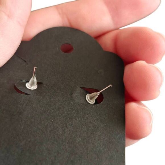 Faux Marble Star Stud Earrings - Picture 3 of 4